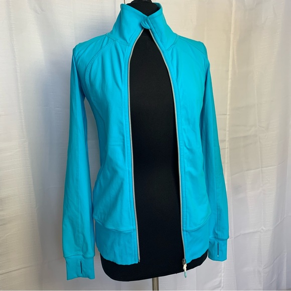 Lululemon Nice Asana Jacket *Brushed, Surge, Size 6, Good Used Condition - Picture 1 of 10